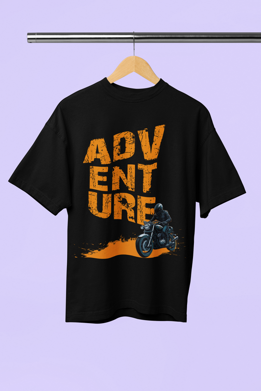 Men's Adventure Typography Oversized T-shirt