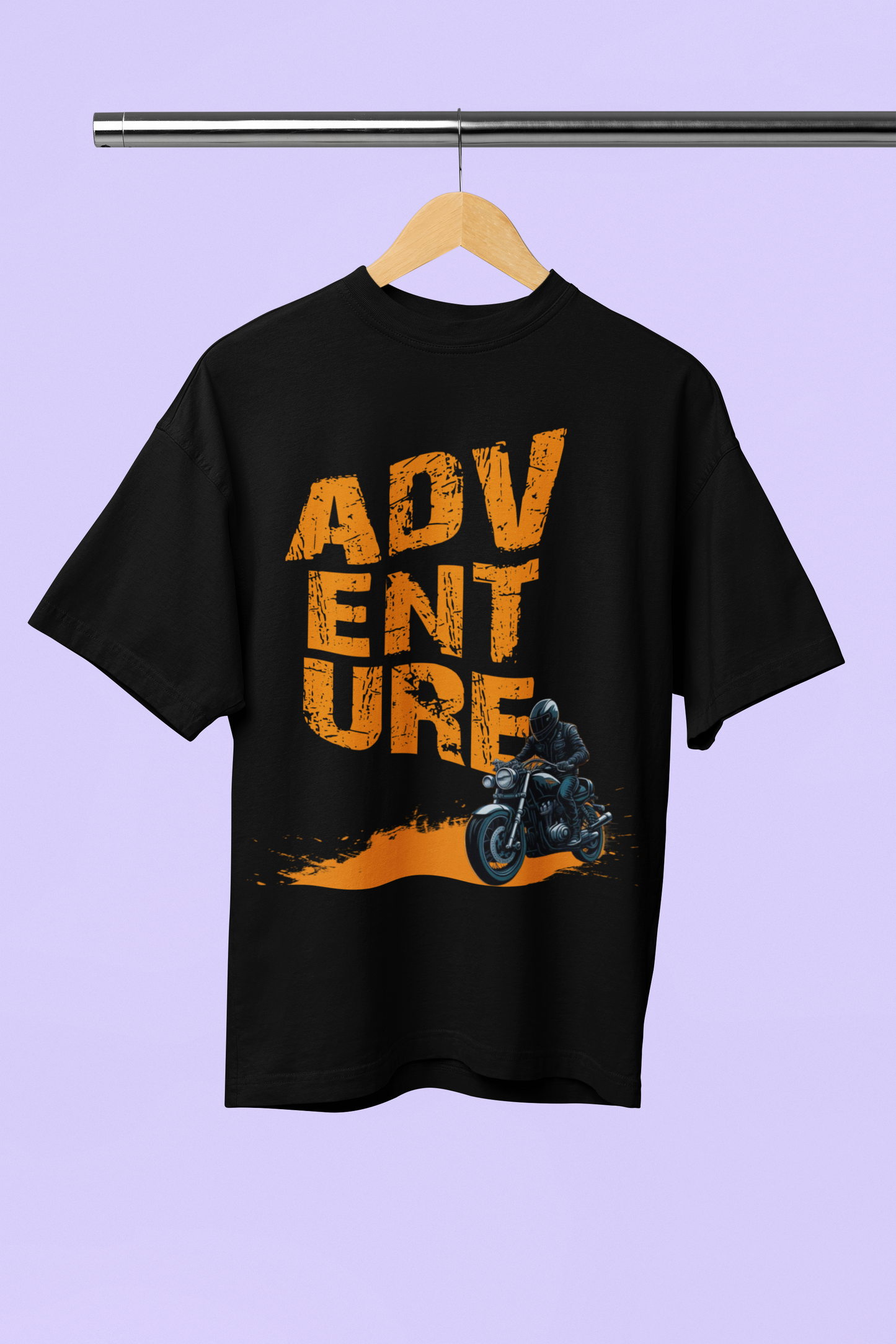Men's Adventure Typography Oversized T-shirt