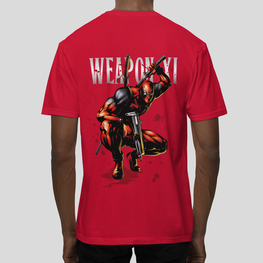 Men's Red Weapon XI Graphic Printed Oversized T-shirt